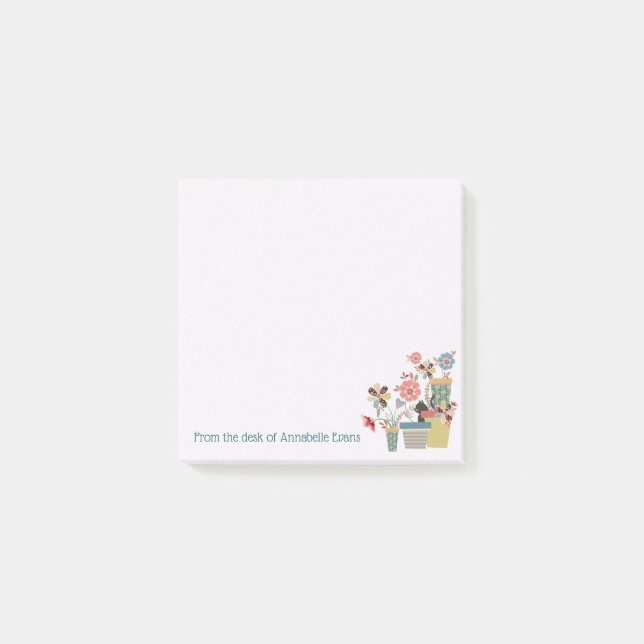 Kitty Blossoms Post-it Notes (Front)