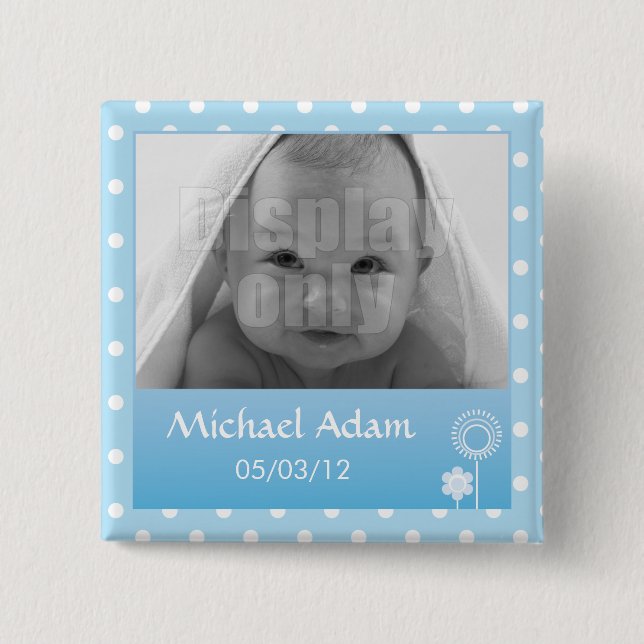 Kitty - blue pin's pinback button (Front)