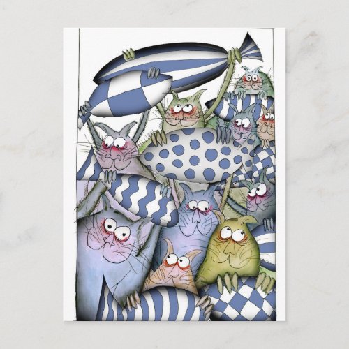kitty blues postcard