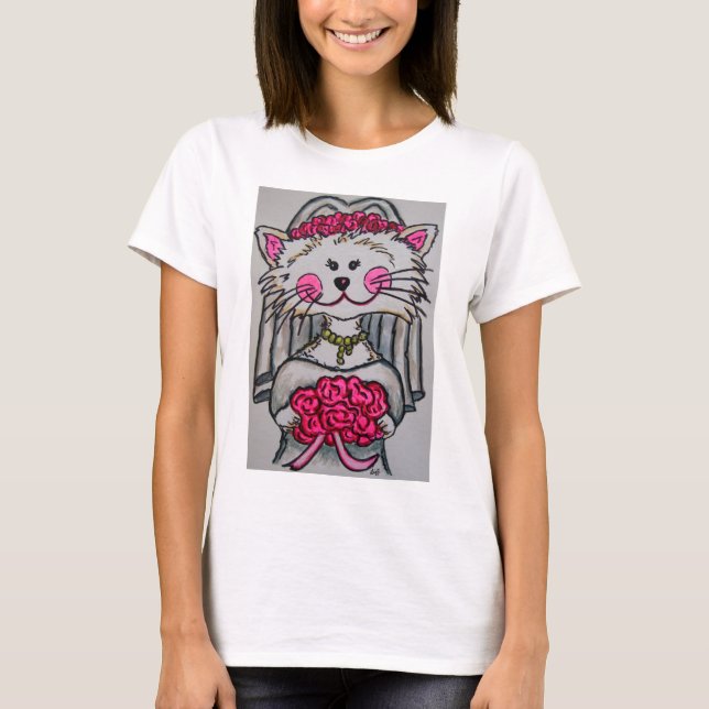 Kitty Bride To Be Tshirt with White Background (Front)
