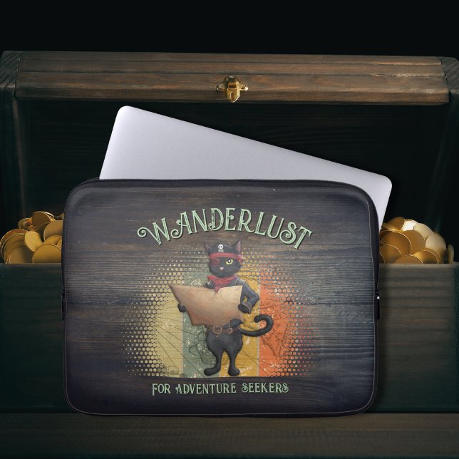Kitty Buccaneer's Sunset Quest Laptop Sleeve (Kitty Buccaneer's Sunset Quest Laptop Sleeve)