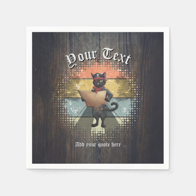 Kitty Buccaneer's Sunset Quest  Napkins (Front)