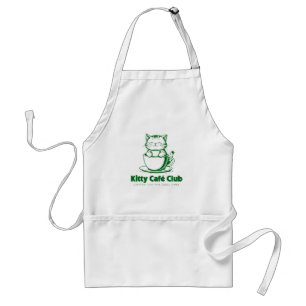 Kitty Café Club – Coffee for the Cool Ones Adult Apron