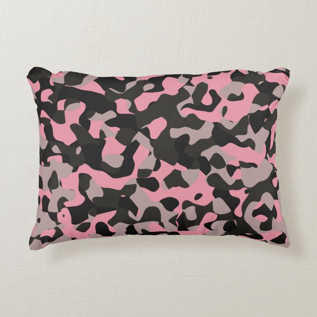 Kitty Camo Accent Pillow (Front)