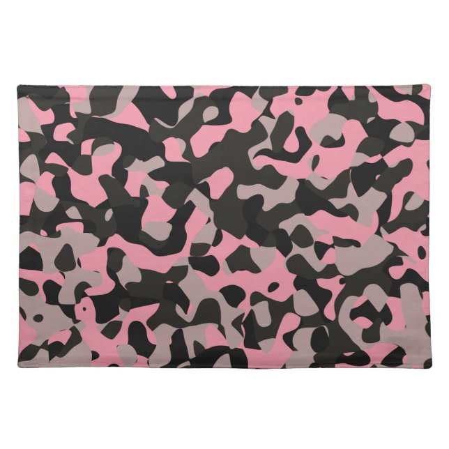 Kitty Camo Cloth Placemat (Front)