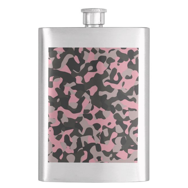Kitty Camo Hip Flask (Front)