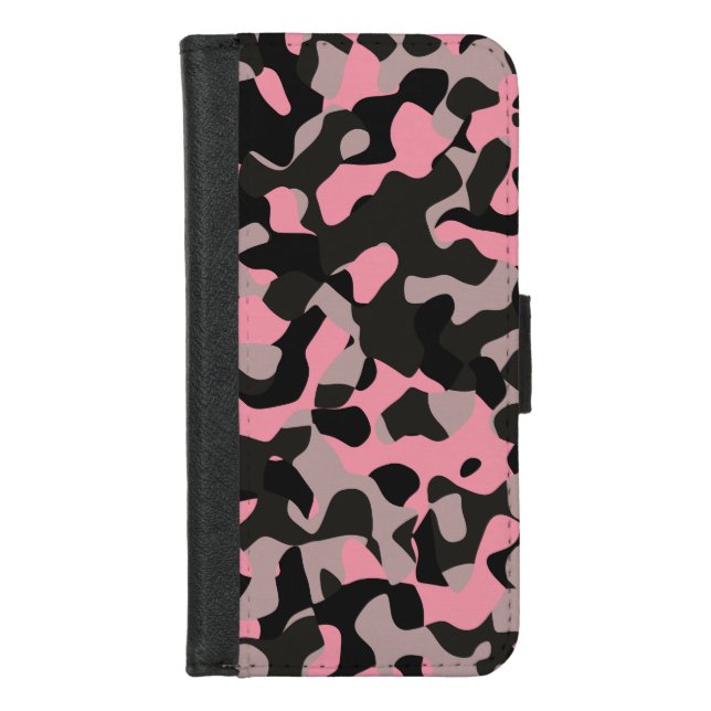 Kitty Camo iPhone Wallet Case (Front)