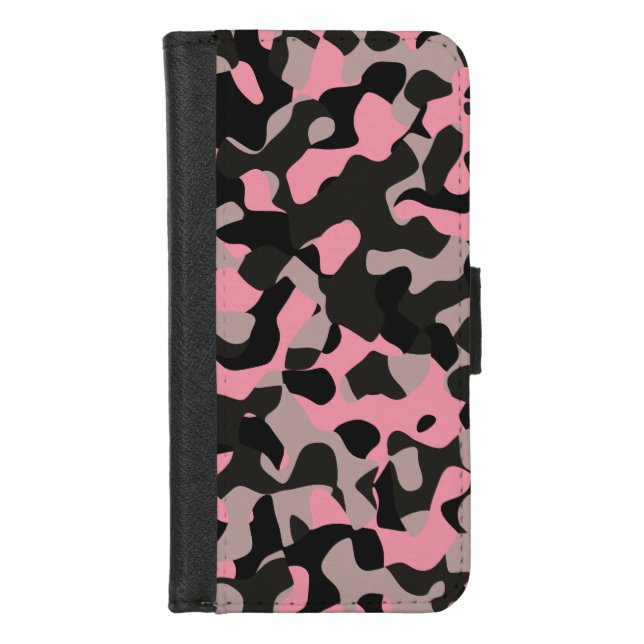 Kitty Camo iPhone Wallet Case (Front)