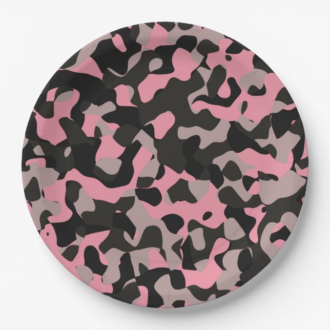 Kitty Camo Paper Plates (Front)