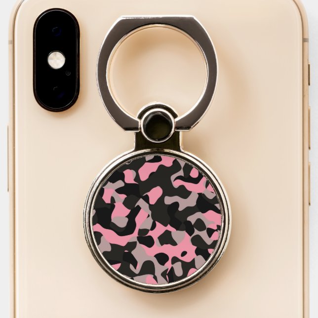 Kitty Camo Phone Ring Stand (Close Up)