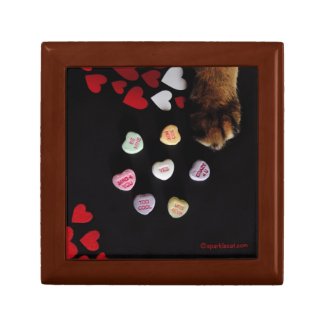 Kitty Candy Hearts Love Tile Gift Box