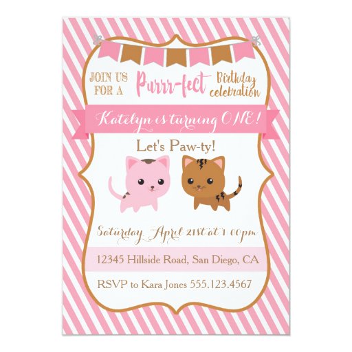 Cat Party Invitations 10