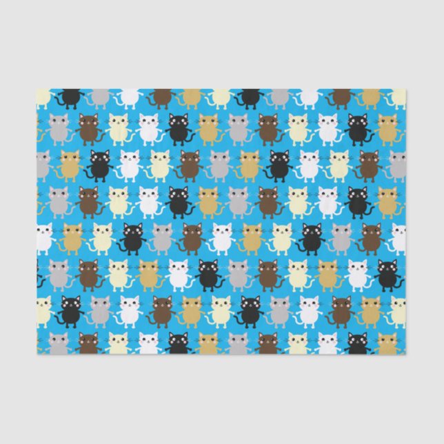 Kitty Cat Birthday Party Kids Tissue Paper (Front)