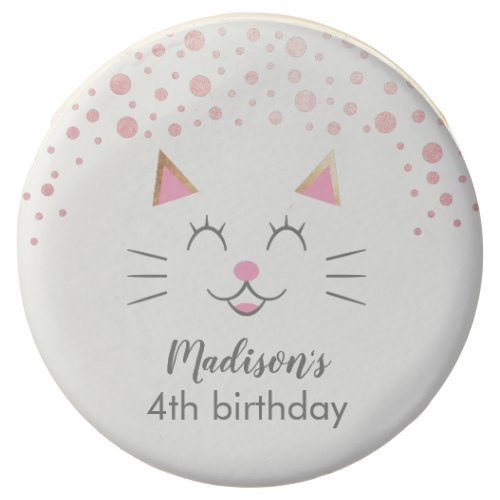 Kitty Cat Birthday Party Pink Glitter Chocolate Covered Oreo