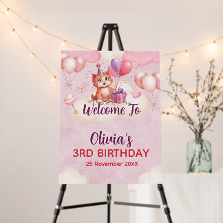 Kitty Cat Celebration Birthday Foam Boards