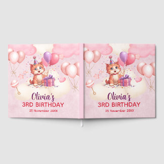 Kitty Cat Celebration Birthday Guest Book