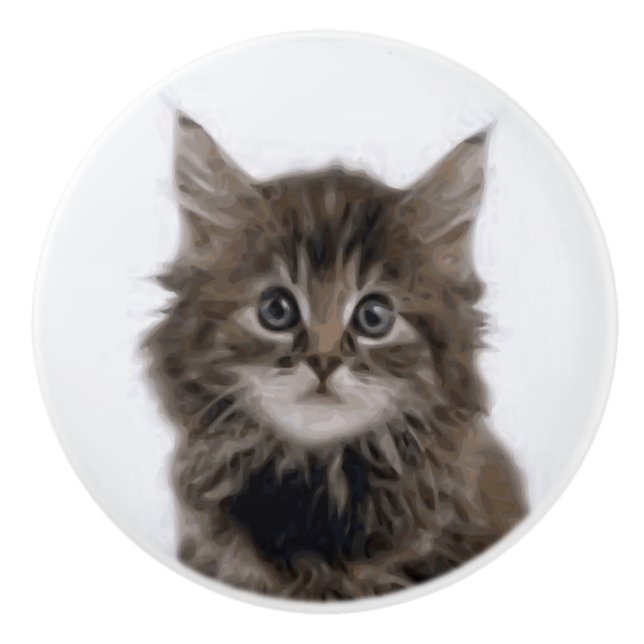 KITTY CAT CERAMIC KNOB (Front)
