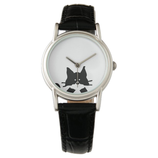 Kitty Cat Covering Mouth Watch (Front)