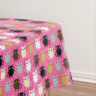 Kitty Cat Cute Kid's Birthday Party Tablecloth