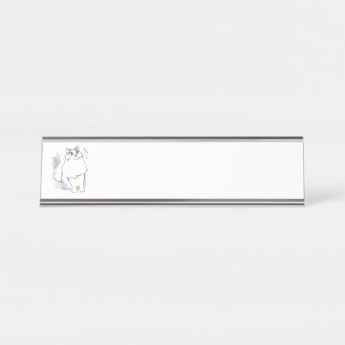 Kitty Cat Desk Name Plate