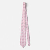 Kitty Cat Faces Funny Pink and White Neck Tie (Front)