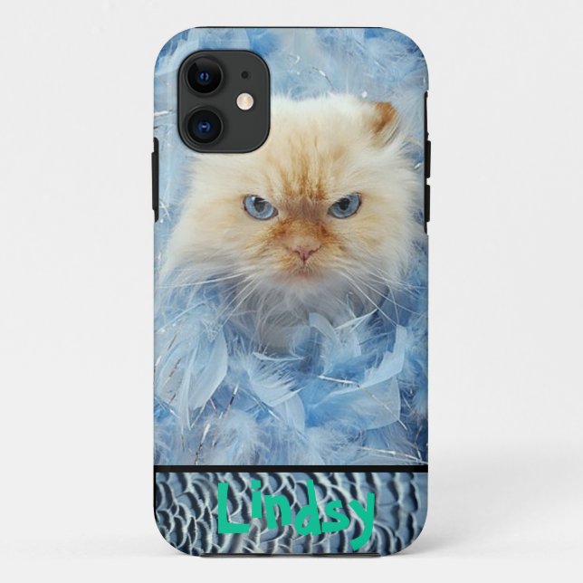 Kitty Cat Feathers Case-Mate iPhone Case (Back)