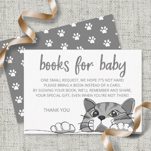 Kitty Cat Gender Neutral books for baby ticket Enclosure Card