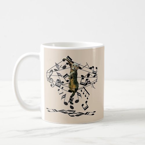 Kitty cat having trouble in treble coffee mug