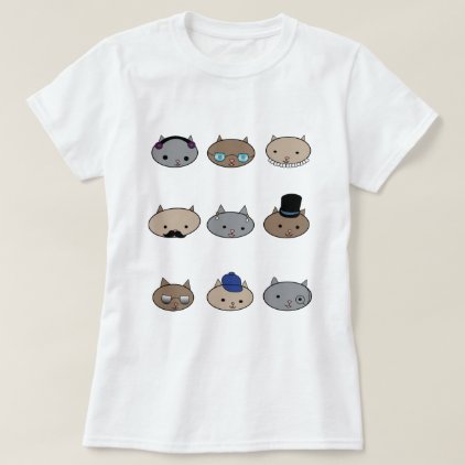 Kitty Cat Heads Costumes T-Shirt