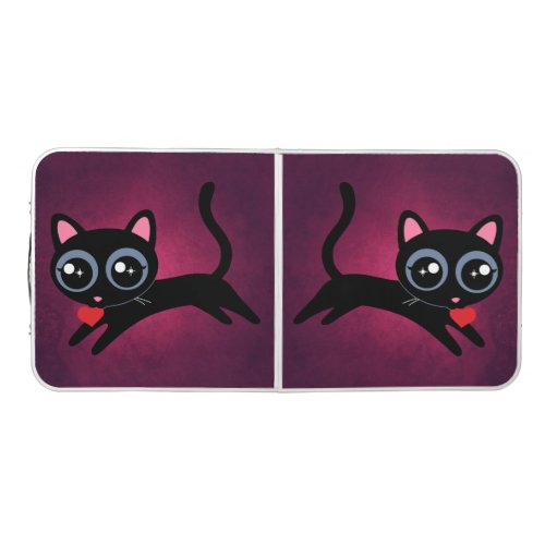 Kitty Cat Heart Thief Beer Pong Table