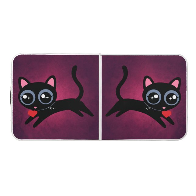 Kitty Cat Heart Thief Beer Pong Table (Top)