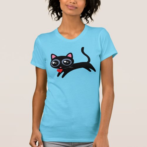 Kitty Cat Heart Thief Cute Gift for Girl T_Shirt