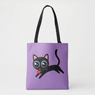 Kitty Cat Heart Thief Cute Gift for Girl Tote Bag