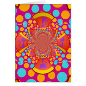 Kitty Cat Kaleidoscope Pink Teal Polka Dots (Front)