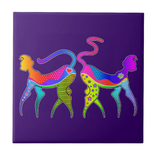 KITTY CAT KATZ CERAMIC TILE, COASTER or TRIVET