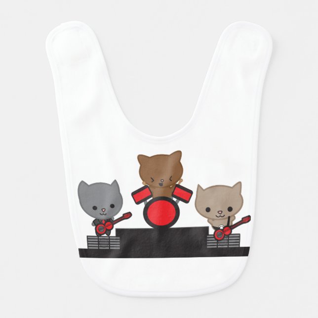 Kitty Cat Kawaii Band Bib (Front)