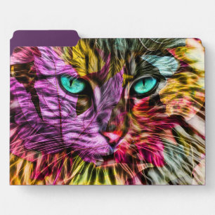 Kitty Cat Kitten Artsy Design File Folder