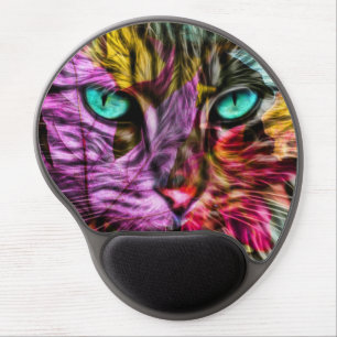 Kitty Cat Kitten Artsy Design Gel Mouse Pad