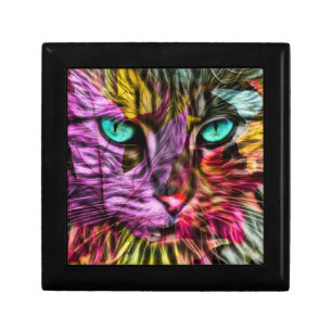 Kitty Cat Kitten Artsy Design Gift Box