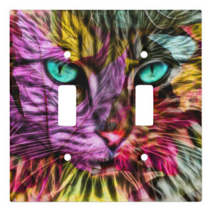 Kitty Cat Kitten Artsy Design Light Switch Cover