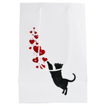 Kitty Cat Love Medium Gift Bag by deemac2 at Zazzle