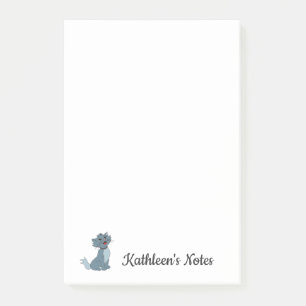 Kitty Cat Love Notes Customize Text Gray Kitty