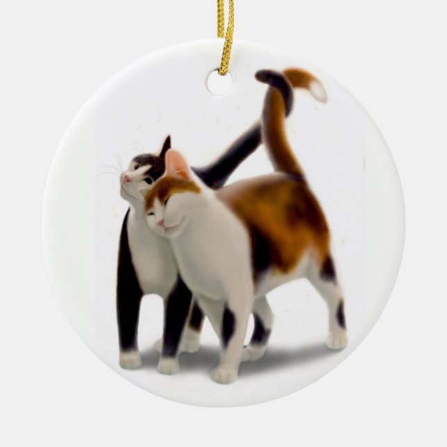 Kitty Cat Love Ornament (Front)