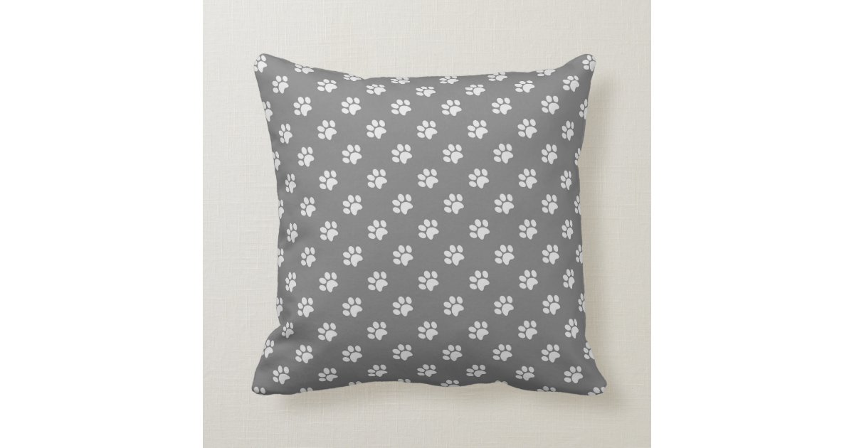 paw print pillow