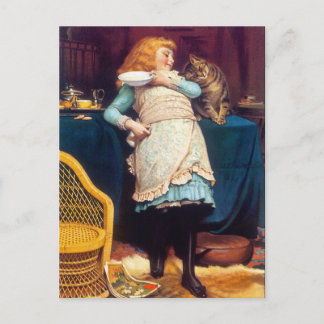 Kitty Cat Love - Vintage Art Postcard