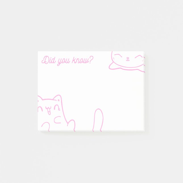 Kitty Cat Lunch Box Note Pad - Notes (Front)