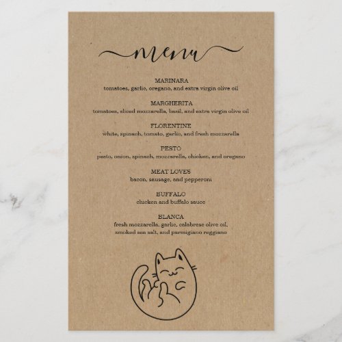 Kitty Cat Menu