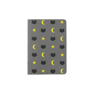 Kitty Cat Moon And Stars Passport Holder