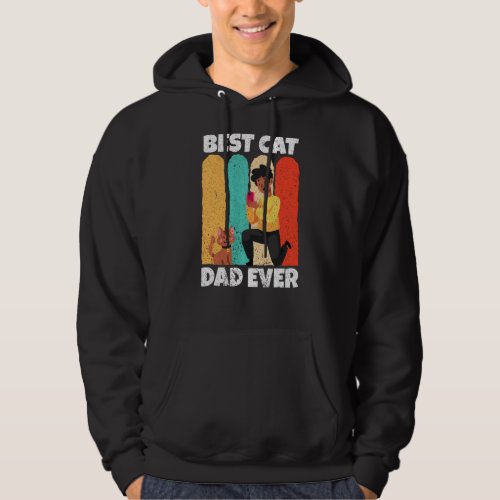 Kitty Cat Owner Fathers Day Cat Dad Retro Animal P Hoodie