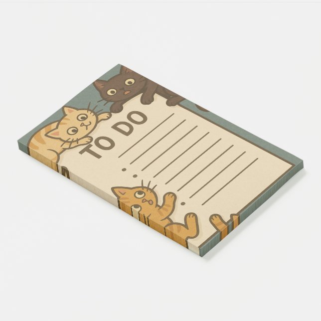 Kitty Cat Pad To Do List Post-it Notes (Angled)